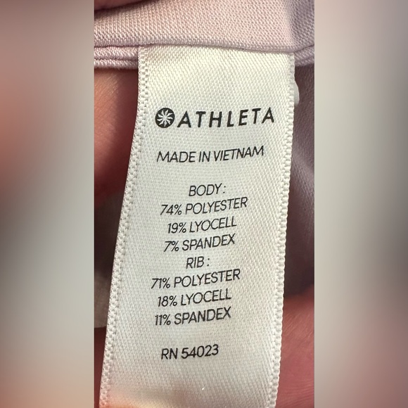 ATHLETA Essence Hooded Tunic Top Shirt Simply Lilac Pink UPF 50+ Cowl Neck Long - Picture 9 of 13